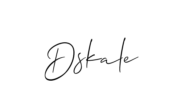 Make a beautiful signature design for name Dskale. With this signature (Allison_Script) style, you can create a handwritten signature for free. Dskale signature style 2 images and pictures png