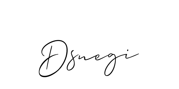 Design your own signature with our free online signature maker. With this signature software, you can create a handwritten (Allison_Script) signature for name Dsnegi. Dsnegi signature style 2 images and pictures png