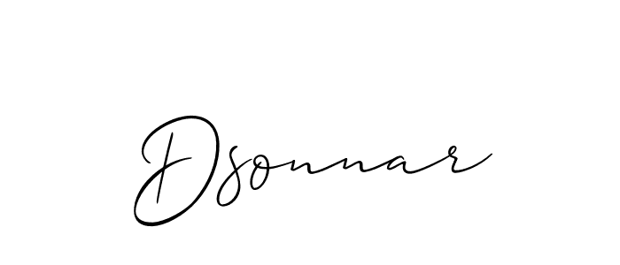 Also we have Dsonnar name is the best signature style. Create professional handwritten signature collection using Allison_Script autograph style. Dsonnar signature style 2 images and pictures png