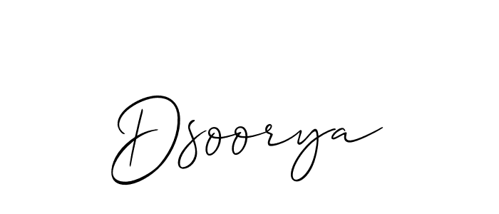 Dsoorya stylish signature style. Best Handwritten Sign (Allison_Script) for my name. Handwritten Signature Collection Ideas for my name Dsoorya. Dsoorya signature style 2 images and pictures png