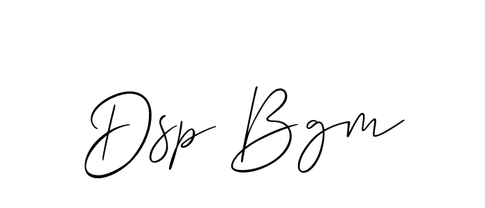 Create a beautiful signature design for name Dsp Bgm. With this signature (Allison_Script) fonts, you can make a handwritten signature for free. Dsp Bgm signature style 2 images and pictures png