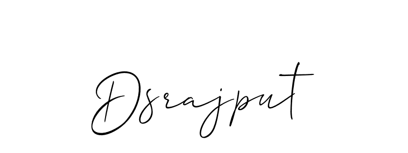 Also You can easily find your signature by using the search form. We will create Dsrajput name handwritten signature images for you free of cost using Allison_Script sign style. Dsrajput signature style 2 images and pictures png