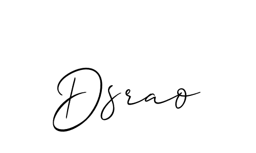 Also we have Dsrao name is the best signature style. Create professional handwritten signature collection using Allison_Script autograph style. Dsrao signature style 2 images and pictures png