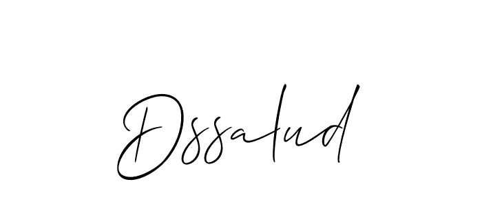 How to Draw Dssalud signature style? Allison_Script is a latest design signature styles for name Dssalud. Dssalud signature style 2 images and pictures png