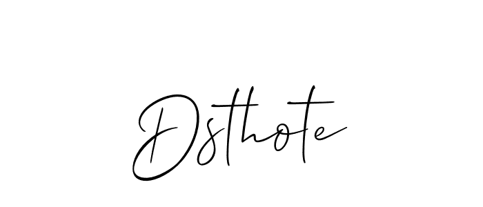 Make a short Dsthote signature style. Manage your documents anywhere anytime using Allison_Script. Create and add eSignatures, submit forms, share and send files easily. Dsthote signature style 2 images and pictures png