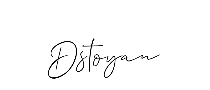 The best way (Allison_Script) to make a short signature is to pick only two or three words in your name. The name Dstoyan include a total of six letters. For converting this name. Dstoyan signature style 2 images and pictures png