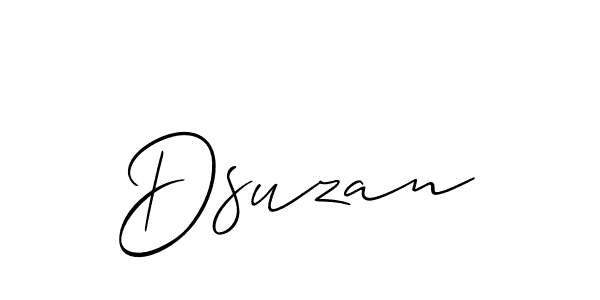 Use a signature maker to create a handwritten signature online. With this signature software, you can design (Allison_Script) your own signature for name Dsuzan. Dsuzan signature style 2 images and pictures png