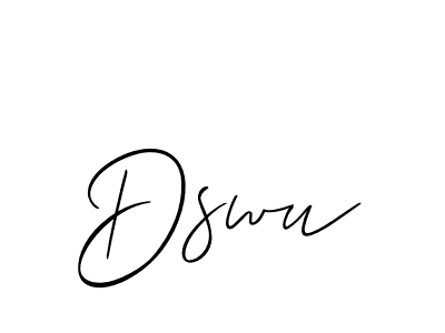 How to make Dswu signature? Allison_Script is a professional autograph style. Create handwritten signature for Dswu name. Dswu signature style 2 images and pictures png