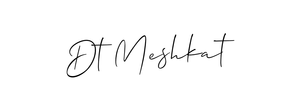 How to make Dt Meshkat signature? Allison_Script is a professional autograph style. Create handwritten signature for Dt Meshkat name. Dt Meshkat signature style 2 images and pictures png