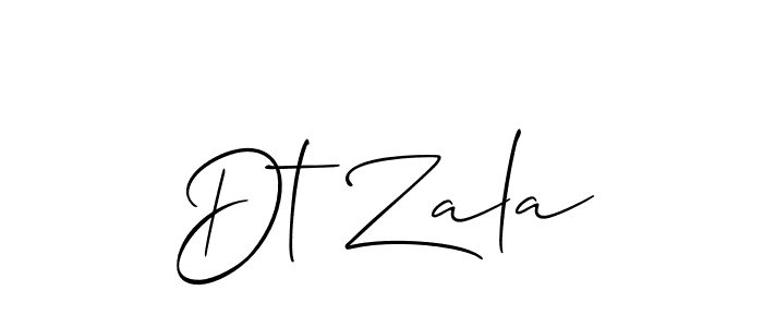 This is the best signature style for the Dt Zala name. Also you like these signature font (Allison_Script). Mix name signature. Dt Zala signature style 2 images and pictures png