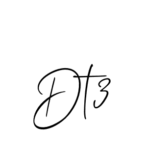 The best way (Allison_Script) to make a short signature is to pick only two or three words in your name. The name Dt3 include a total of six letters. For converting this name. Dt3 signature style 2 images and pictures png