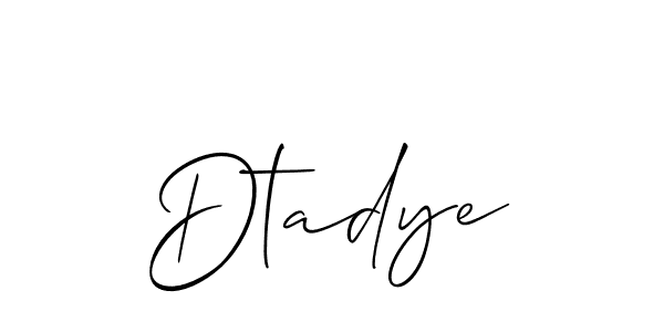 You can use this online signature creator to create a handwritten signature for the name Dtadye. This is the best online autograph maker. Dtadye signature style 2 images and pictures png