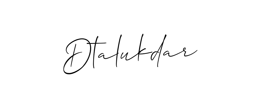 if you are searching for the best signature style for your name Dtalukdar. so please give up your signature search. here we have designed multiple signature styles  using Allison_Script. Dtalukdar signature style 2 images and pictures png