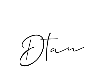 How to Draw Dtan signature style? Allison_Script is a latest design signature styles for name Dtan. Dtan signature style 2 images and pictures png