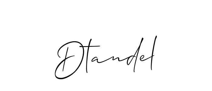 Make a beautiful signature design for name Dtandel. With this signature (Allison_Script) style, you can create a handwritten signature for free. Dtandel signature style 2 images and pictures png