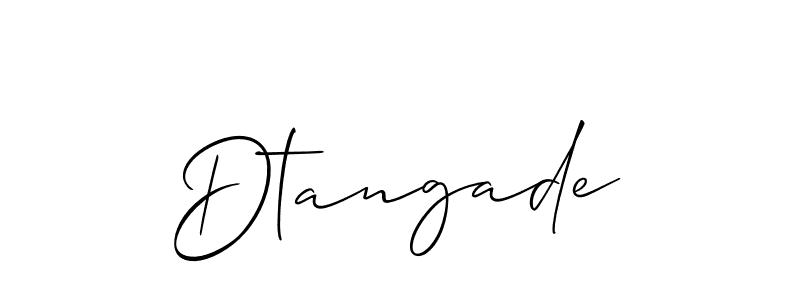 Similarly Allison_Script is the best handwritten signature design. Signature creator online .You can use it as an online autograph creator for name Dtangade. Dtangade signature style 2 images and pictures png