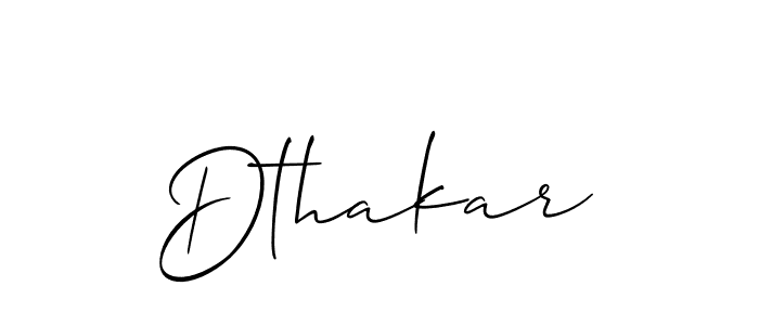 The best way (Allison_Script) to make a short signature is to pick only two or three words in your name. The name Dthakar include a total of six letters. For converting this name. Dthakar signature style 2 images and pictures png