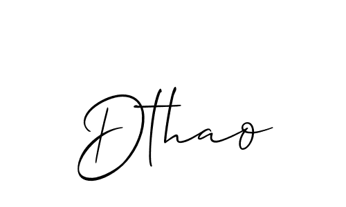 Similarly Allison_Script is the best handwritten signature design. Signature creator online .You can use it as an online autograph creator for name Dthao. Dthao signature style 2 images and pictures png