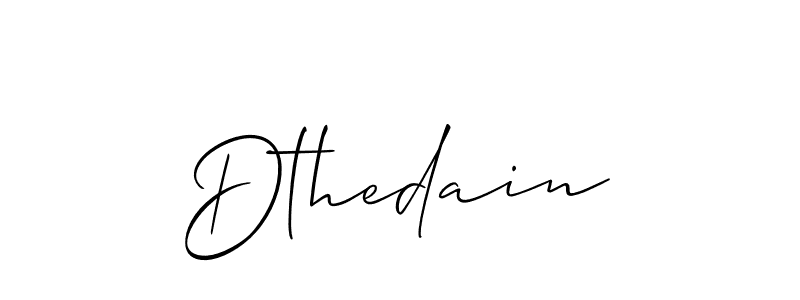 Use a signature maker to create a handwritten signature online. With this signature software, you can design (Allison_Script) your own signature for name Dthedain. Dthedain signature style 2 images and pictures png