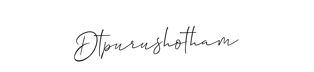 You should practise on your own different ways (Allison_Script) to write your name (Dtpurushotham) in signature. don't let someone else do it for you. Dtpurushotham signature style 2 images and pictures png