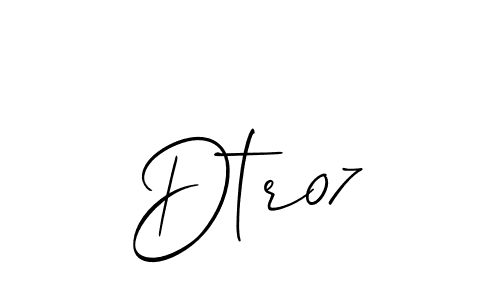 How to make Dtr07 name signature. Use Allison_Script style for creating short signs online. This is the latest handwritten sign. Dtr07 signature style 2 images and pictures png