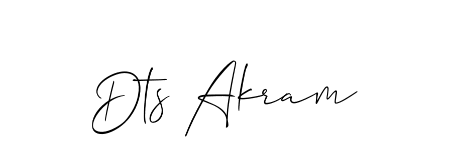 Design your own signature with our free online signature maker. With this signature software, you can create a handwritten (Allison_Script) signature for name Dts Akram. Dts Akram signature style 2 images and pictures png