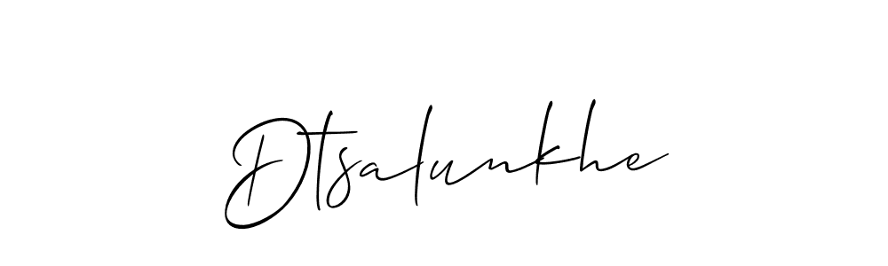 How to Draw Dtsalunkhe signature style? Allison_Script is a latest design signature styles for name Dtsalunkhe. Dtsalunkhe signature style 2 images and pictures png
