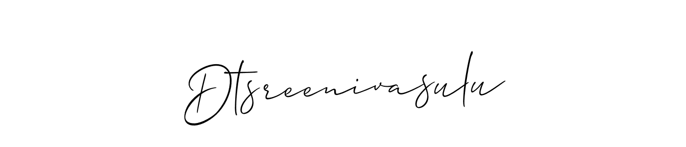 Make a beautiful signature design for name Dtsreenivasulu. With this signature (Allison_Script) style, you can create a handwritten signature for free. Dtsreenivasulu signature style 2 images and pictures png
