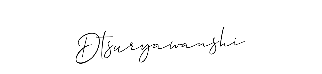 Create a beautiful signature design for name Dtsuryawanshi. With this signature (Allison_Script) fonts, you can make a handwritten signature for free. Dtsuryawanshi signature style 2 images and pictures png