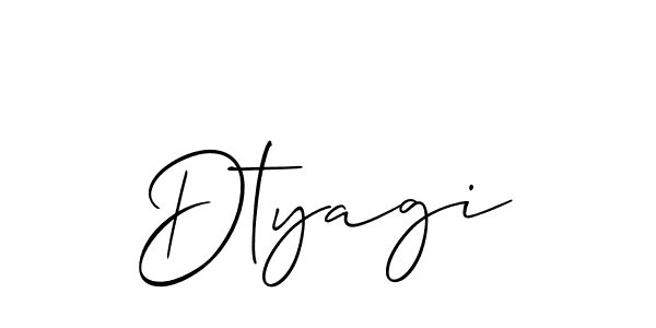 Also we have Dtyagi name is the best signature style. Create professional handwritten signature collection using Allison_Script autograph style. Dtyagi signature style 2 images and pictures png