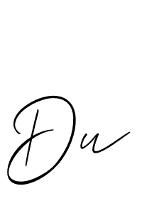 Allison_Script is a professional signature style that is perfect for those who want to add a touch of class to their signature. It is also a great choice for those who want to make their signature more unique. Get Du name to fancy signature for free. Du signature style 2 images and pictures png