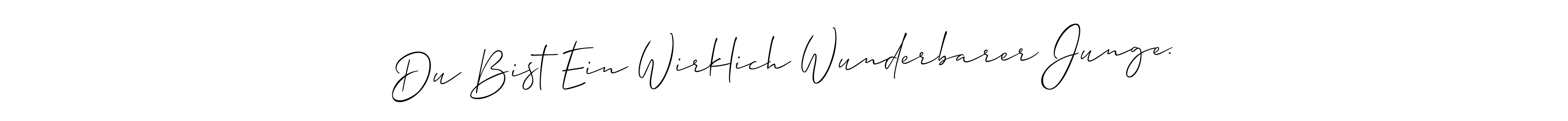 It looks lik you need a new signature style for name Du Bist Ein Wirklich Wunderbarer Junge.. Design unique handwritten (Allison_Script) signature with our free signature maker in just a few clicks. Du Bist Ein Wirklich Wunderbarer Junge. signature style 2 images and pictures png