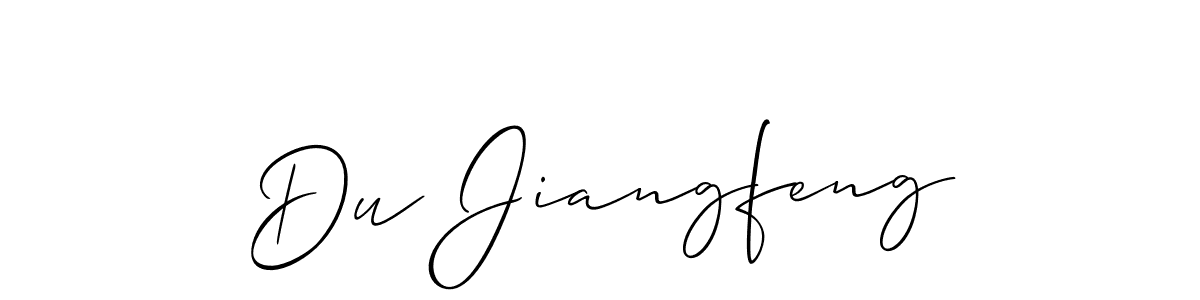 Also we have Du Jiangfeng name is the best signature style. Create professional handwritten signature collection using Allison_Script autograph style. Du Jiangfeng signature style 2 images and pictures png