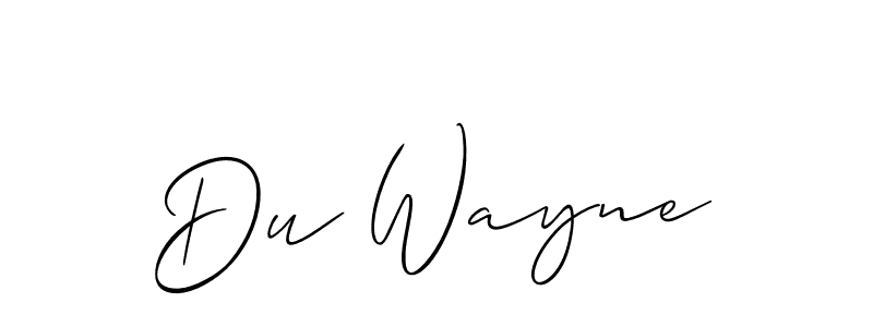 Similarly Allison_Script is the best handwritten signature design. Signature creator online .You can use it as an online autograph creator for name Du Wayne. Du Wayne signature style 2 images and pictures png