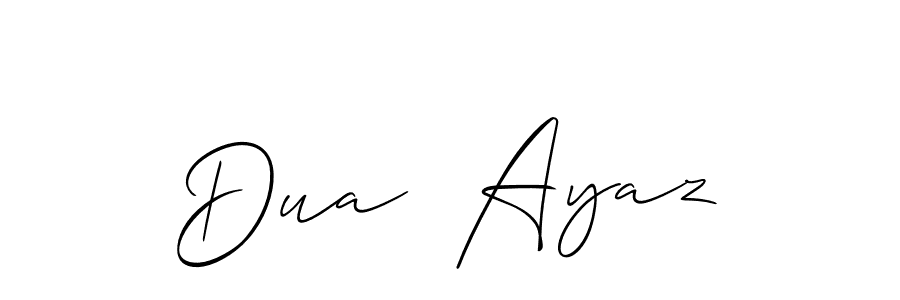 This is the best signature style for the Dua  Ayaz name. Also you like these signature font (Allison_Script). Mix name signature. Dua  Ayaz signature style 2 images and pictures png