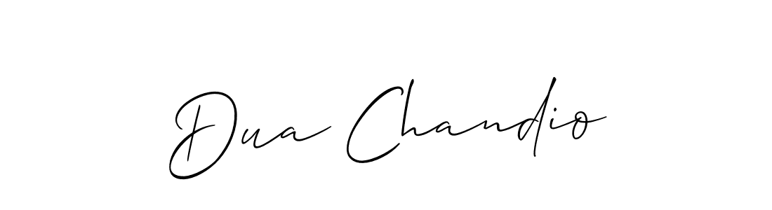 How to Draw Dua Chandio signature style? Allison_Script is a latest design signature styles for name Dua Chandio. Dua Chandio signature style 2 images and pictures png