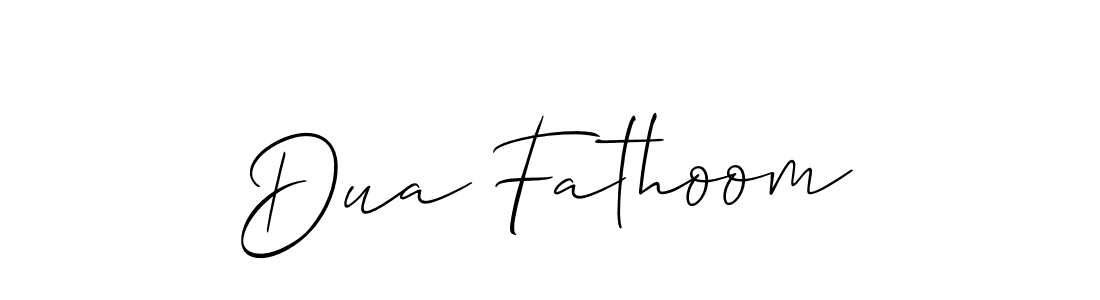 Use a signature maker to create a handwritten signature online. With this signature software, you can design (Allison_Script) your own signature for name Dua Fathoom. Dua Fathoom signature style 2 images and pictures png