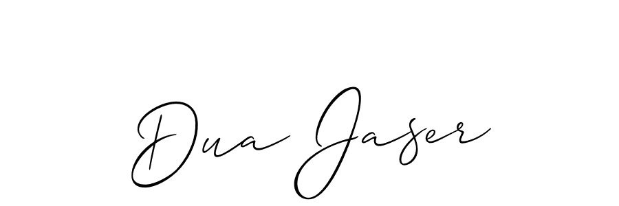 It looks lik you need a new signature style for name Dua Jaser. Design unique handwritten (Allison_Script) signature with our free signature maker in just a few clicks. Dua Jaser signature style 2 images and pictures png