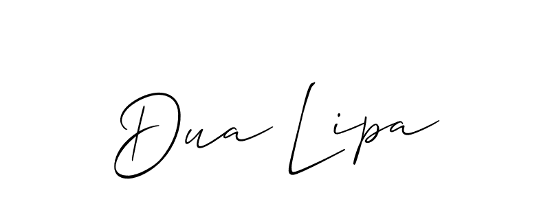 Allison_Script is a professional signature style that is perfect for those who want to add a touch of class to their signature. It is also a great choice for those who want to make their signature more unique. Get Dua Lipa name to fancy signature for free. Dua Lipa signature style 2 images and pictures png