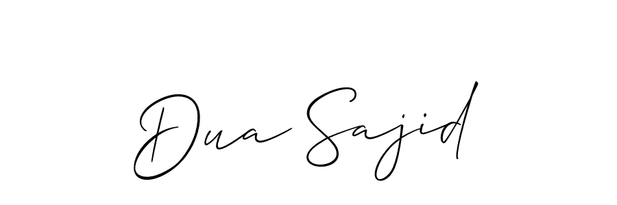 How to make Dua Sajid name signature. Use Allison_Script style for creating short signs online. This is the latest handwritten sign. Dua Sajid signature style 2 images and pictures png