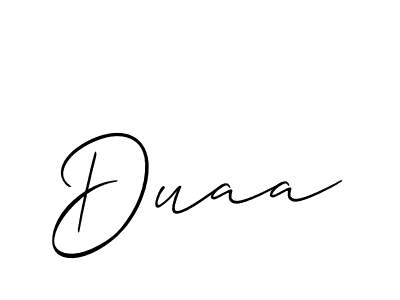 Also we have Duaa name is the best signature style. Create professional handwritten signature collection using Allison_Script autograph style. Duaa signature style 2 images and pictures png