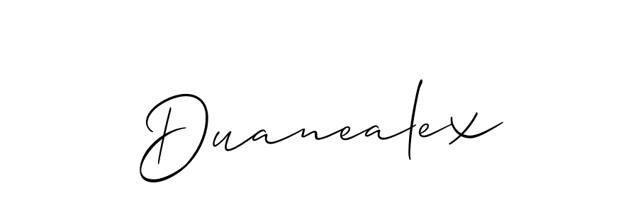 How to make Duanealex name signature. Use Allison_Script style for creating short signs online. This is the latest handwritten sign. Duanealex signature style 2 images and pictures png