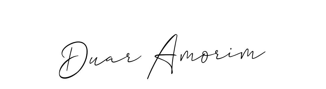 Use a signature maker to create a handwritten signature online. With this signature software, you can design (Allison_Script) your own signature for name Duar Amorim. Duar Amorim signature style 2 images and pictures png