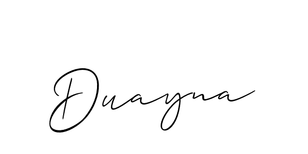 How to make Duayna name signature. Use Allison_Script style for creating short signs online. This is the latest handwritten sign. Duayna signature style 2 images and pictures png