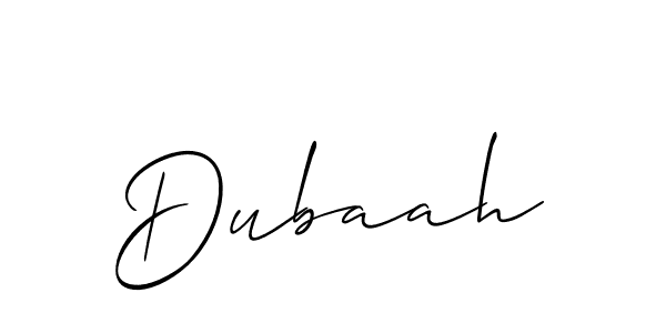 How to make Dubaah signature? Allison_Script is a professional autograph style. Create handwritten signature for Dubaah name. Dubaah signature style 2 images and pictures png