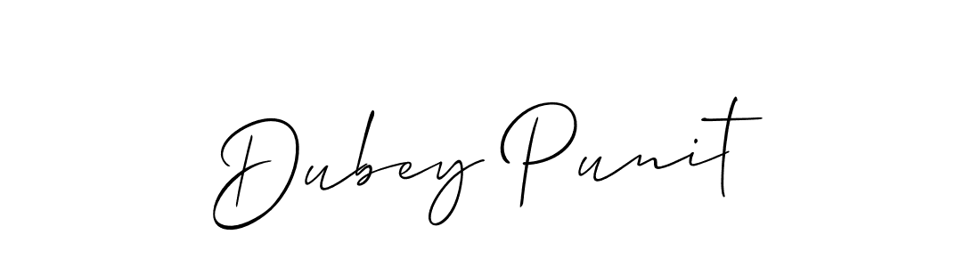 How to make Dubey Punit signature? Allison_Script is a professional autograph style. Create handwritten signature for Dubey Punit name. Dubey Punit signature style 2 images and pictures png