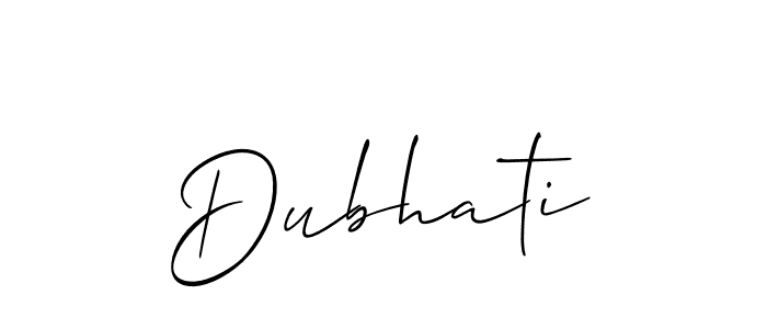 Dubhati stylish signature style. Best Handwritten Sign (Allison_Script) for my name. Handwritten Signature Collection Ideas for my name Dubhati. Dubhati signature style 2 images and pictures png