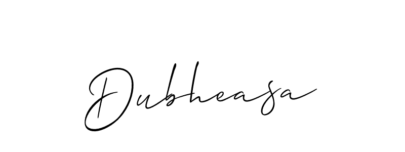 Also You can easily find your signature by using the search form. We will create Dubheasa name handwritten signature images for you free of cost using Allison_Script sign style. Dubheasa signature style 2 images and pictures png