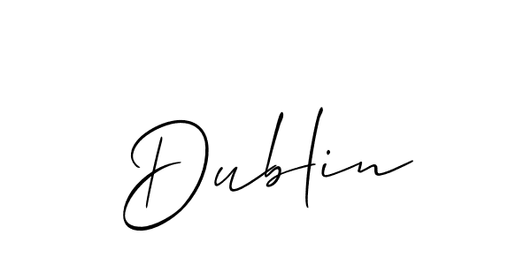 Similarly Allison_Script is the best handwritten signature design. Signature creator online .You can use it as an online autograph creator for name Dublin. Dublin signature style 2 images and pictures png
