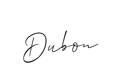 Best and Professional Signature Style for Dubon. Allison_Script Best Signature Style Collection. Dubon signature style 2 images and pictures png